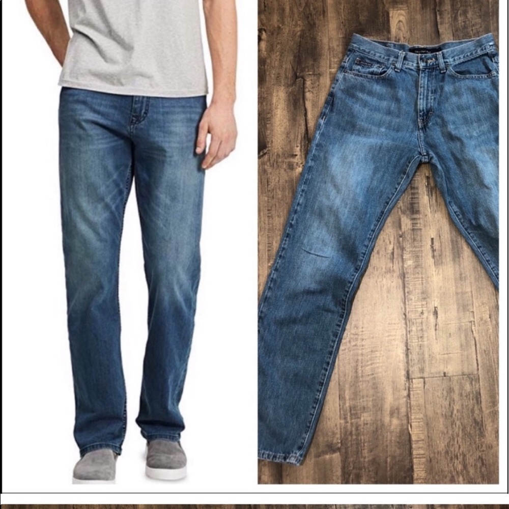 CK relaxed straight leg jeans
